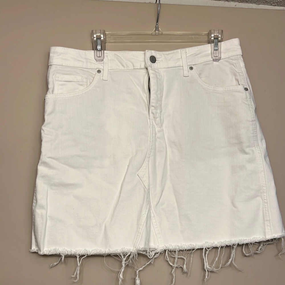 Old Navy White Jean Skirt 12